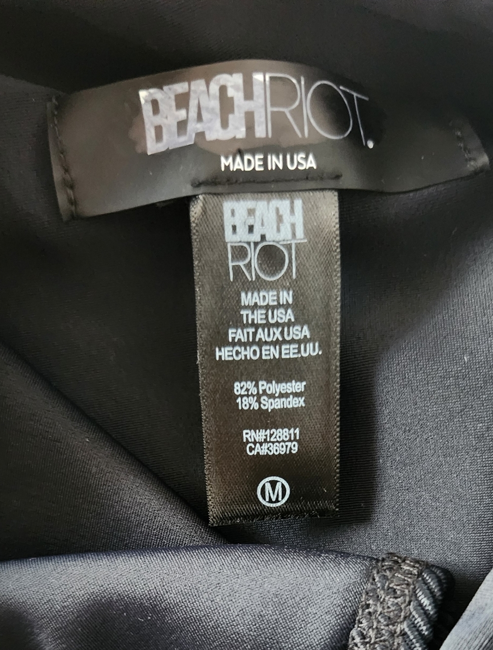 Beach Riot Black Carlie One‎ Shoulder Belted  Piece Swimwear Black.white - Picture 7 of 8